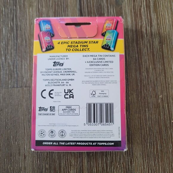 TOPPS MATCH ATTAX 2023/24 UEFA Stadium Stars Mega Tin #3 - Trading Cards 70 New - Picture 2 of 4